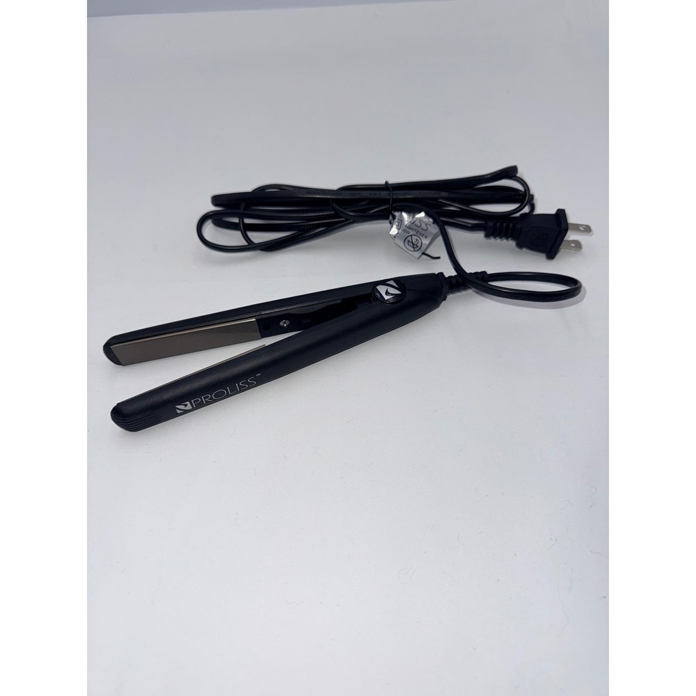 Proliss Diamond Collection Mini Ceramic Ionic Straightener Black 0.5" Tested